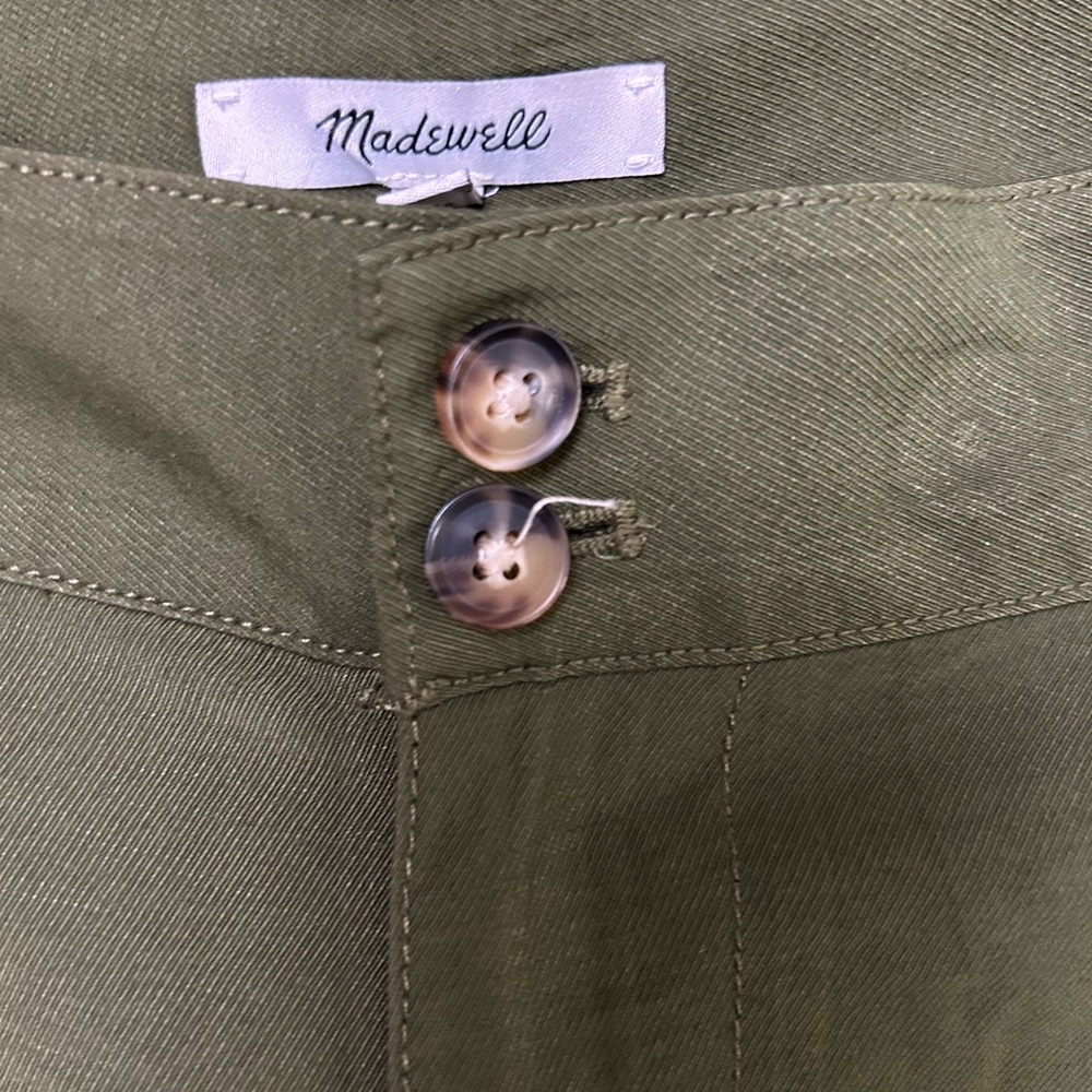 Madewell Olive Green Wide-Leg Womens Pants size 6 - Picture 7 of 10
